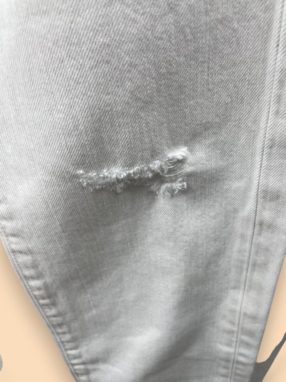 Ralph Lauren Denim & Supply White Jeans Slim 34 Retro Distressed - Picture 6 of 6